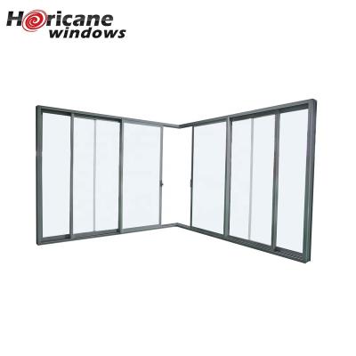 China Factory Price Modern High Quality Slim Aluminum Aluminum Sliding Glass Door With Double Glass for sale