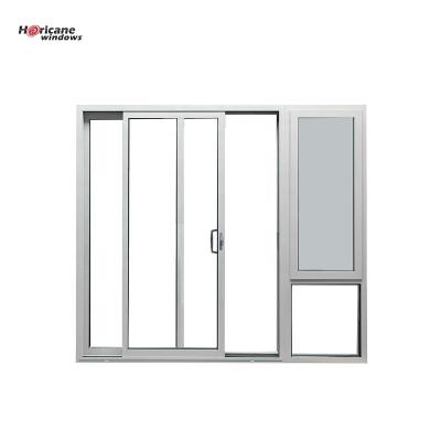 China Sliding White Aluminum Sliding Door With Awning Window for sale