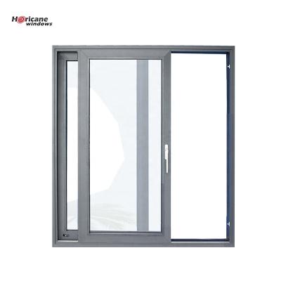 China Black Glass Rolling Cavity Aluminum Frame Double Sided Lift And Sliding Door for sale