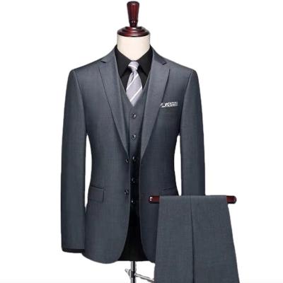 China Anti-Wrinkle Wedding Suits For Men Fashion Slim Stripe Business Office Suit Sets for sale