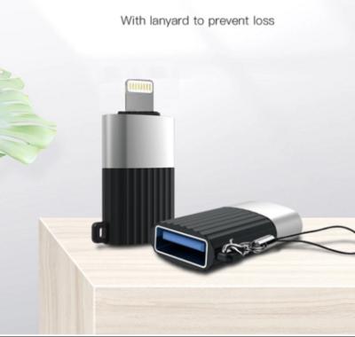 China Data Transfer Factory Hot Mockups USB To Light Male Usb OTG Adapter Adapters for sale