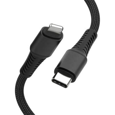 China Mobile Phone Aluminum Braid Palladium USB C Cable 18W Fast Charging Type-C To Light Up Fast Charging USB Data Cable For iPhone for sale