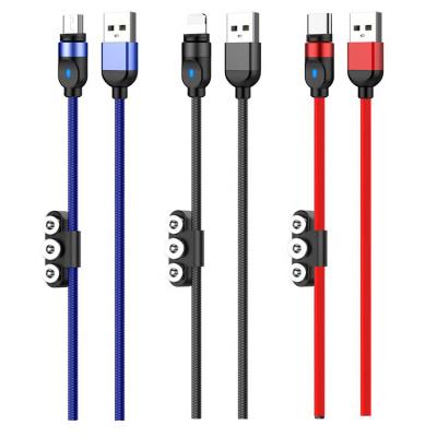 China Phone Charging + Magnetic Charging Cable USB Storage Cable OEM 3-in-1 Data Transfer Cables 3A Fast Charging Mobile Phone Cable Cables Wire for sale