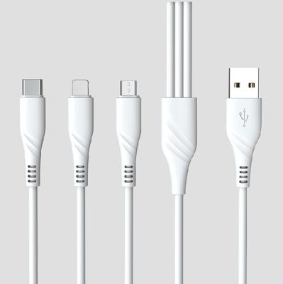 China Wholesale Mobile Phone Cable Usb Cable 3 In 1 Data Cable Multi Fast Charging for sale