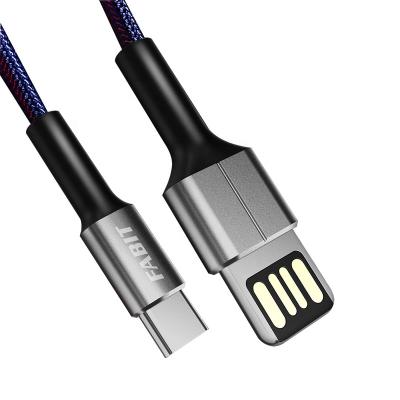 China Double Sided Elastic Type-C Micro USB 2.4A Phone Data Transmission CPU Fast Charging Data Cable 3 in 1 for sale