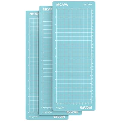 China Nicapa Light Handle Plastic Cutting Mats for Mini Plotter Mats Standard Adhesive Blue Sticky Cutting Mats (4.5x12 inch, 3 packs) for sale