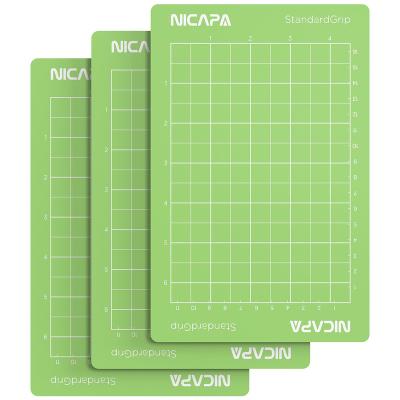 China Nicapa Green Standardgrip Plastic Craft Mini Cutting Mat Plotter 4.5x6.5 Inch 3 Packs Cutting Mats for sale