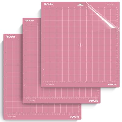 China Grip Plastic Adhesive Fabric Nicapa Cut 12x12 Sticky Mat For Plotter Replacement Cutting Mats 3 Packs for sale