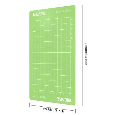 China Nicapa Plastic Mini Cutting Mat Standard Grip Green Mini Cutting Mat Adhesive Cutting Mats 4.5x6.5 Plotter Accessories 1Pack for sale