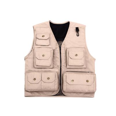 China Breathable Custom Logo Waterproof 100%cotton Tool Vests Photography Fishing Vest For Men for sale