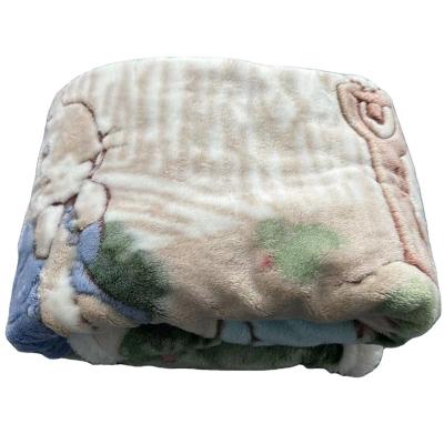 China American National Standard Sherpa Carving Baby Blanket Carving Flannel for sale