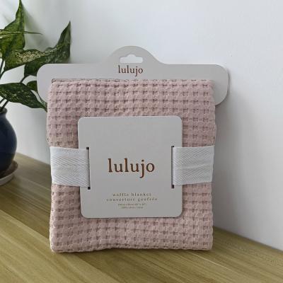 China 100% cotton plain waffle blanket for baby size for sale