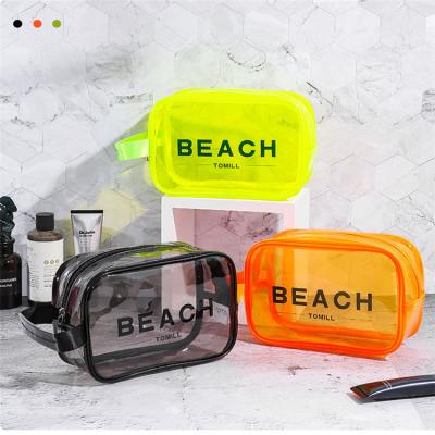 China Wholesale Custom Bulk Travel Women Fashion Promotion PVC Clear Clear Transparent Cosmetic Bag for sale