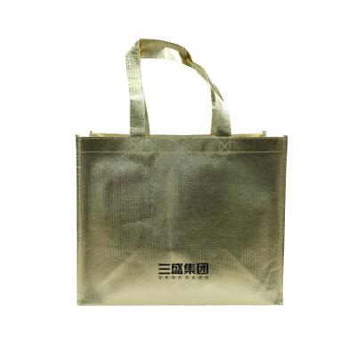 China China Supplier Gold Handled Custom Buy Reusable Cheap Clean Logo Non Woven Bag for sale