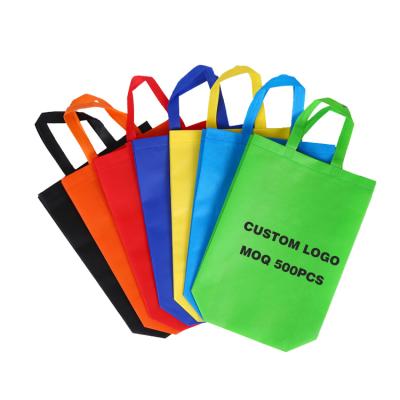 China Custom Print Eco Supermarket Grocery Promotion Shopping Tote Ultrasonic Non Woven Fabric Handled Reusable Bag for sale