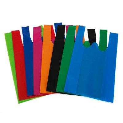 China Market Promotional Degradable Gift Handled Vest Style Eco Friendly Nonwoven Bags for sale