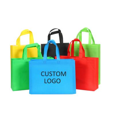 China Custom Logo Handled Printed Reusable Eco Friendly Supermarket Gift Promotion Carry On Tote Bag Shopping Nonwoven Bag for sale