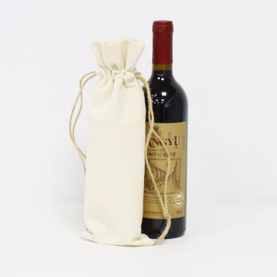 China PUNCH cheap custom wine bag natural cotton fashion calico burlap coffee bag simple wine bag for sale