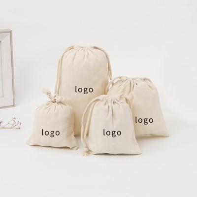 China Wholesale Promotional Gift Bag Small Calico Canvas Chiffon Pouch Custom Printed Organic Cotton Drawstring Bag for sale