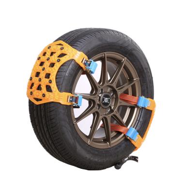 China 2021 Hot Selling TPU+PLASTIC Wear Resistant Rubber Nail Type Plastic Snow Chain For Car Tires for sale