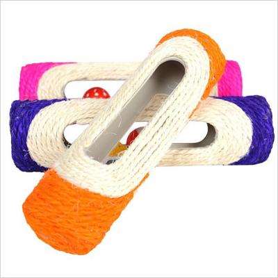 China High Quality Safe Safe And Interesting Cat Toys Sisal Roller Cat Scratch Board Sound Toys for sale