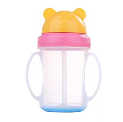 China 100% Eco-friendly Baby Cup Kids Learn Nipple Bottle Baby Sippy Drinking Feeding Cup for sale