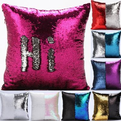 China Custom Creative Sequin Mermaid Cooling Pillow Covers Magic Reversible Mermaid Sequin Pillow Cases for sale