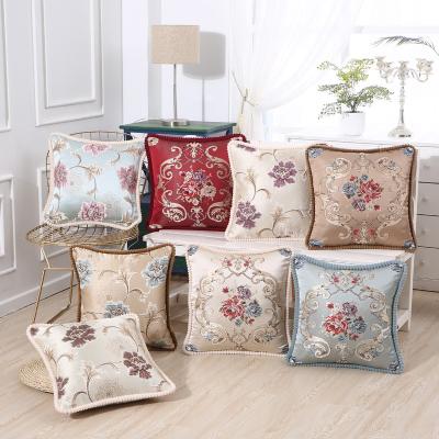 China Hotel Decoration Household Goods Flowers Pillowcase Cushion Cover European Style for sale