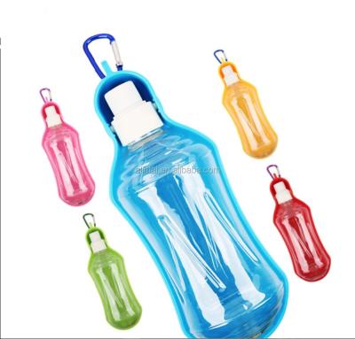 China Travel Viable Portable Drinks Pet Water Bottle Dog Feeding Bottle Plastic Travel Waterer for sale