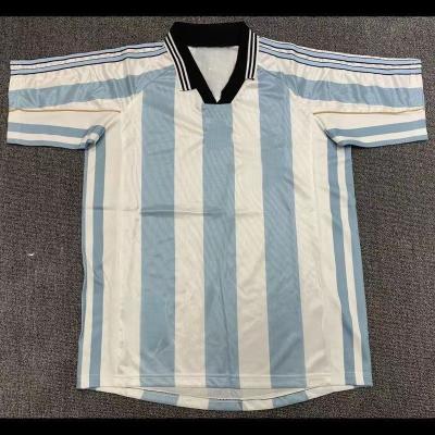 China Sets 1998 World Cup Argentina classic retro jersey home football uniform custom for sale