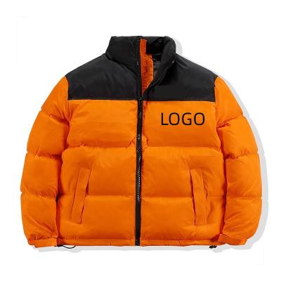 China Waterproof 2022 Down Padded Jacket Loose Thickened Warm Hooded Collar Padded Unisex Custom Logo Down Bubble Puffer Jacket For Men for sale