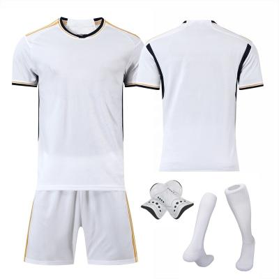 China Quick-drying 2023-2024 New Season Soccer Football Jersey Men Kids Soccer Wear Uniform for sale