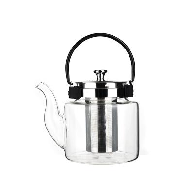 China Cheap high quality high study high borosilicate glass teapot heat resistant glass teapot for sale