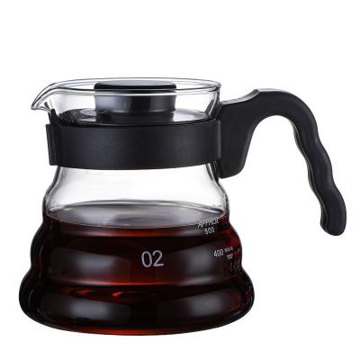 China Excellent Quality Sustainable Freshly Ground Coffee Pot Black Handle Cloud Coffee Filter Pot for sale