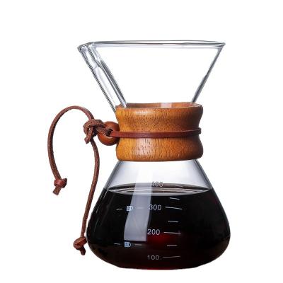 China Viable professional supplier of high quality coffee pots for traders 1000ML wear-resistant bamboo net coffee filter pot for sale