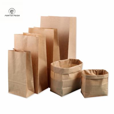 China Custom Disposable Oilproof Burger Roll Food Wrapping Paper Bag Storage Kraft Paper Bag Biodegradable Shipping Takeout Custom for sale