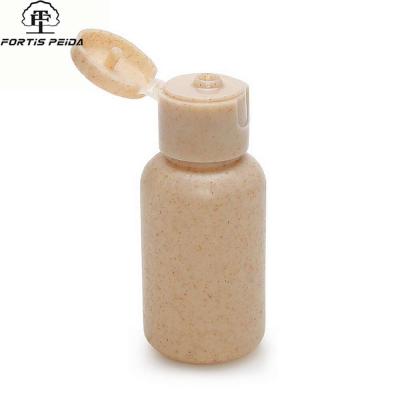 China Cosmetic Degradable Straw Bottle Cosmetic Degradable Bottle Supply Packing Shampoo Press Pump Lotion Bottle Wheat Straw Bottle for sale