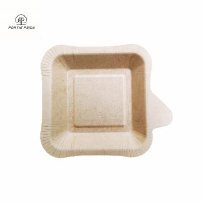 China Lunch dish/salad dish/fruit/party/restaurant/banquet sugarcane fiber bagasse pulp food container party ware biodegradable tableware for sale