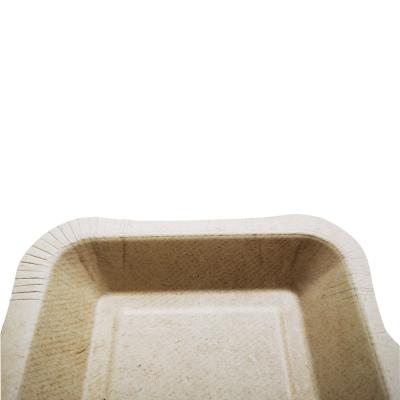 China Lunch Dish/Salad Dish/Fruit/Party/Restaurant/Banquet Fried Chicken Box Paper Pulp Lunch Container Box Biodegradable Sugarcane Bagasse Food Container Tableware for sale