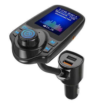 China Handsfree Calls AGETUNR T10D Game Music 1.8 Inch Bluetooth FM Transmitter QC 3.0 Handsfree Player Car Charger Fast BT 5.0 Kit Portable Adapter Music Mp 3 for sale