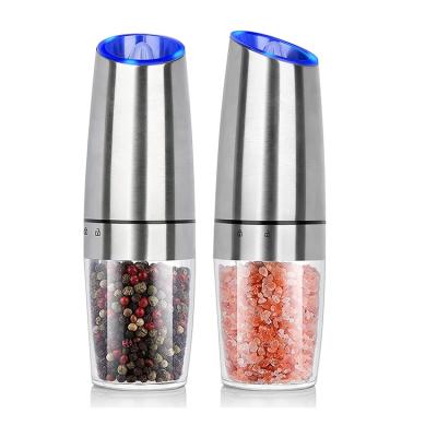 China Battery Operated Manual Gravity Pepper Mill Electric Salt and Pepper Grinder Sustainable for sale