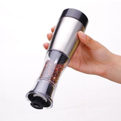 China Sustainable Electric Stainless Steel Salt Pepper Grinder Pepper Mill With Battery for sale