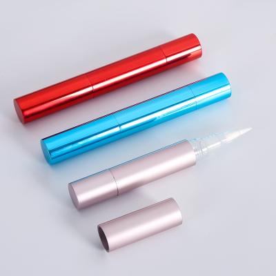 China Empty cosmetics 4ml pen tube for cuticle oil, shinny nail oil in gold and silver for sale