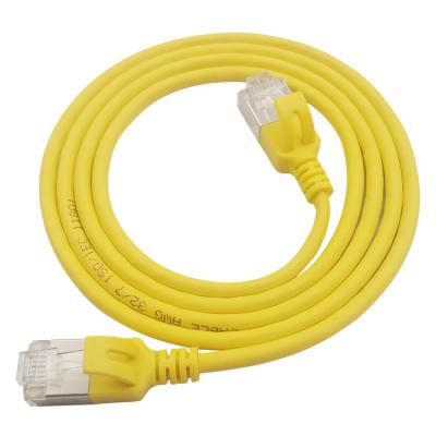 China space-saving & Great Flexibility SlimLAN 32AWG U/FTP Cat.6A Patch Cable Shielded RJ45 Network Bare Copper Cables for sale