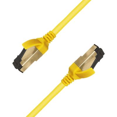 China F/FTP Cat.8 Network Patch Cord Thin Solid Bare Copper Long Patch Cable RJ45 Solid Copper Shielded Molded Truss for sale