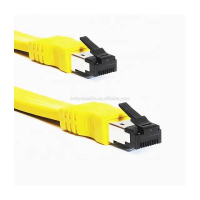 China Computer Networks Sheided Cat8 Flat PVC Patch Cable OFC Wifi Router High Speed ​​Monitor for sale