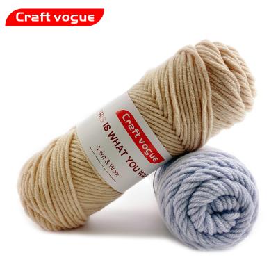 China Yarn Crocheting Yarn Wholesale Acrylic Soft Worsted Baby DIY Yarn Fancy Yarn 8ply Cotton Vogue Anti-pilling Craft For Hand Knitting for sale