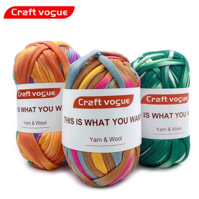 China Craft Vogue Crochet Baby T-shirt Recycled Fancy Polyester Yarns For Hand Knitting Yarn Free Samples for sale