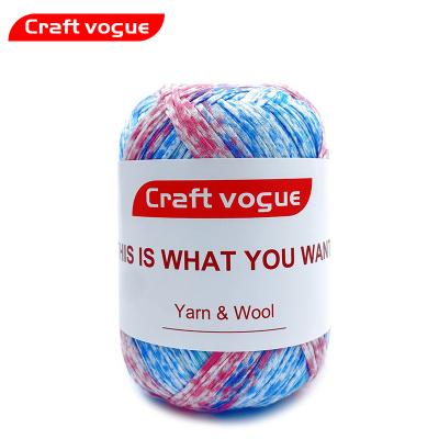 China Wholesale Sustainable Craft Vogue Silky Combed Cotton Hand Knit Hollow Band Yarn For Hand Knitting for sale