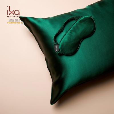 China Breathable 100% Pure Silk Satin 22mm Bedroom Pillow Case And Eyemask Logo High Quality for sale